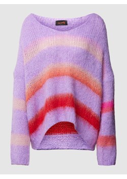 Sweter z dzianiny o kroju oversized z mieszanki wełny ze wzorem w paski ze sklepu Peek&Cloppenburg  w kategorii Swetry damskie - zdjęcie 168317175
