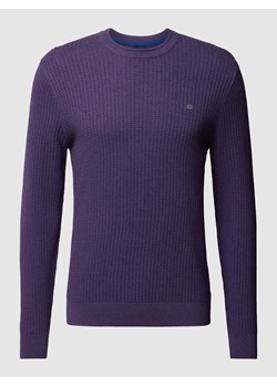 Sweter z dzianiny z fakturowanym wzorem ze sklepu Peek&Cloppenburg  w kategorii Swetry męskie - zdjęcie 168317437