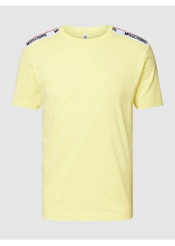 T-shirt z prążkowanym okrągłym dekoltem ze sklepu Peek&Cloppenburg  w kategorii T-shirty męskie - zdjęcie 168319287