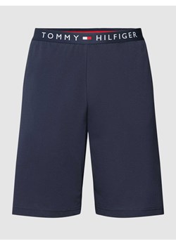 Szorty z dzianiny dresowej z elastycznym pasem z logo model ‘JERSEY SHORT’ ze sklepu Peek&Cloppenburg  w kategorii Piżamy męskie - zdjęcie 168319645