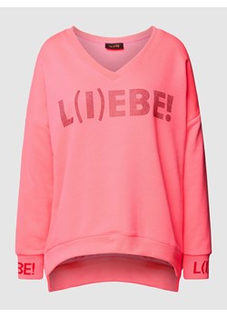 Bluza z dekoltem w serek model ‘L(I)EBE!’ ze sklepu Peek&Cloppenburg  w kategorii Bluzy damskie - zdjęcie 168320266