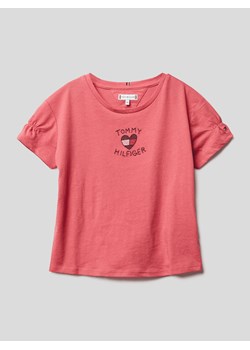 T-shirt z wyhaftowanym logo ze sklepu Peek&Cloppenburg  w kategorii Bluzki dziewczęce - zdjęcie 168320428