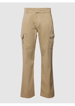 Spodnie cargo o kroju straight leg fit w jednolitym kolorze ze sklepu Peek&Cloppenburg  w kategorii Spodnie męskie - zdjęcie 168320766
