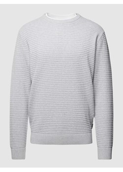 Sweter z dzianiny z fakturowanym wzorem ze sklepu Peek&Cloppenburg  w kategorii Swetry męskie - zdjęcie 168320836