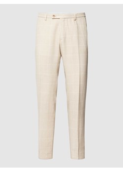 Spodnie do garnituru o kroju slim fit w kratę windowpane ze sklepu Peek&Cloppenburg  w kategorii Spodnie męskie - zdjęcie 168322425