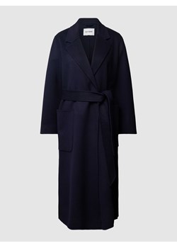 Płaszcz wełniany z wiązanym paskiem model ‘CELIA’ ze sklepu Peek&Cloppenburg  w kategorii Płaszcze damskie - zdjęcie 168322736