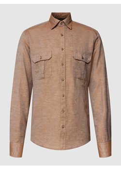 Koszula biznesowa o kroju slim fit z kieszeniami na piersi ze sklepu Peek&Cloppenburg  w kategorii Koszule męskie - zdjęcie 168323656