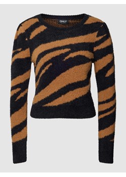 Sweter z dzianiny ze wzorem na całej powierzchni ‘ELLA’ ze sklepu Peek&Cloppenburg  w kategorii Swetry damskie - zdjęcie 168323966