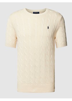 Bluzka z dzianiny ze ściegiem warkoczowym ze sklepu Peek&Cloppenburg  w kategorii T-shirty męskie - zdjęcie 168324686