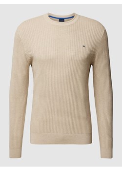 Sweter z dzianiny z fakturowanym wzorem ze sklepu Peek&Cloppenburg  w kategorii Swetry męskie - zdjęcie 168325128