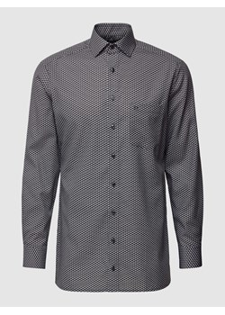 Koszula biznesowa o kroju modern fit ze wzorem na całej powierzchni model ‘Global’ ze sklepu Peek&Cloppenburg  w kategorii Koszule męskie - zdjęcie 168325516