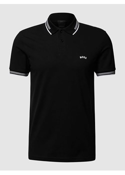 Koszulka polo o kroju slim fit z paskami w kontrastowym kolorze model ‘Paul Curved’ ze sklepu Peek&Cloppenburg  w kategorii T-shirty męskie - zdjęcie 168326437