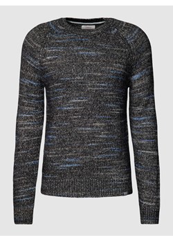 Sweter z dzianiny z prążkowanymi wykończeniami ze sklepu Peek&Cloppenburg  w kategorii Swetry męskie - zdjęcie 168326579