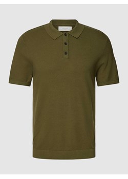 Koszulka polo z fakturowanym wzorem model ‘VICTOR’ ze sklepu Peek&Cloppenburg  w kategorii T-shirty męskie - zdjęcie 168326949