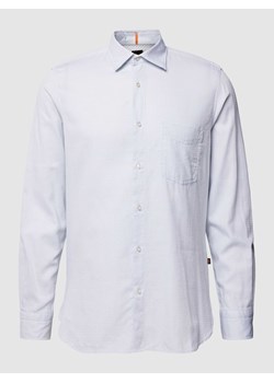 Koszula casualowa o kroju regular fit z fakturowanym wzorem model ‘Remiton’ ze sklepu Peek&Cloppenburg  w kategorii Koszule męskie - zdjęcie 168327325