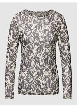 Bluzka z długim rękawem i wzorem na całej powierzchni model ‘Alda’ ze sklepu Peek&Cloppenburg  w kategorii Bluzki damskie - zdjęcie 168328049