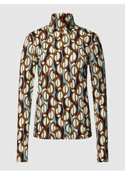 Bluzka z długim rękawem,golfem i wzorem na całej powierzchni ze sklepu Peek&Cloppenburg  w kategorii Bluzki damskie - zdjęcie 168328265