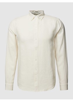 Koszula casualowa z lnu z kołnierzykiem typu button down model ‘Theo’ ze sklepu Peek&Cloppenburg  w kategorii Koszule męskie - zdjęcie 168328396