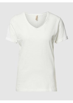 T-shirt z dekoltem w serek model ‘Babette’ ze sklepu Peek&Cloppenburg  w kategorii Bluzki damskie - zdjęcie 168329349