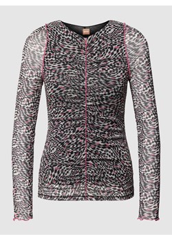 Bluzka z długim rękawem i wzorem na całej powierzchni model ‘Emeela’ ze sklepu Peek&Cloppenburg  w kategorii Bluzki damskie - zdjęcie 168329709