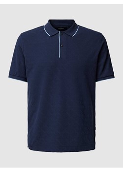 Koszulka polo z fakturowanym wzorem model ‘CLIFFORD’ ze sklepu Peek&Cloppenburg  w kategorii T-shirty męskie - zdjęcie 168329878