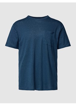 T-shirt z lnu z kieszenią na piersi model ‘ECSTASEA’ ze sklepu Peek&Cloppenburg  w kategorii T-shirty męskie - zdjęcie 168330038