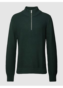 Sweter z dzianiny ze stójką i zamkiem błyskawicznym model ‘THIM’ ze sklepu Peek&Cloppenburg  w kategorii Swetry męskie - zdjęcie 168330218