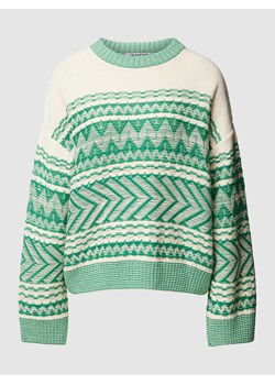 Sweter z dzianiny ze wzorem w zygaki ze sklepu Peek&Cloppenburg  w kategorii Swetry damskie - zdjęcie 168330305