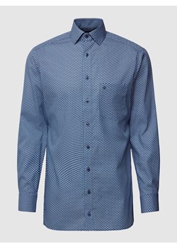 Koszula biznesowa o kroju modern fit ze wzorem na całej powierzchni model ‘Global’ ze sklepu Peek&Cloppenburg  w kategorii Koszule męskie - zdjęcie 168330556