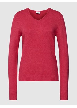 Sweter z dzianiny z prążkowanymi wykończeniami model ‘VIRIL’ ze sklepu Peek&Cloppenburg  w kategorii Swetry damskie - zdjęcie 168330889