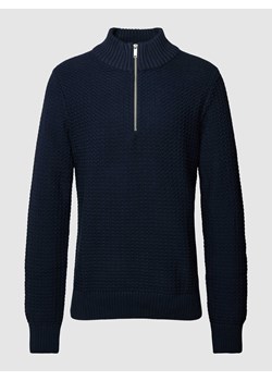 Sweter z dzianiny ze stójką i zamkiem błyskawicznym model ‘THIM’ ze sklepu Peek&Cloppenburg  w kategorii Swetry męskie - zdjęcie 168331046