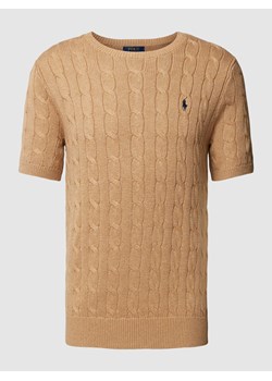 Bluzka z dzianiny ze ściegiem warkoczowym ze sklepu Peek&Cloppenburg  w kategorii T-shirty męskie - zdjęcie 168331057