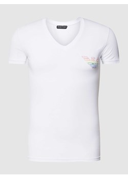 T-shirt z dekoltem w serek model ‘RAINBOW LOGO’ ze sklepu Peek&Cloppenburg  w kategorii T-shirty męskie - zdjęcie 168331078
