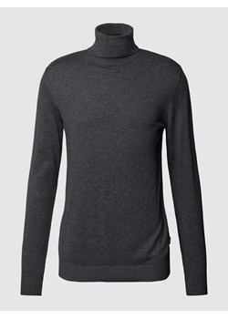 Sweter z wywijanym kołnierzem z efektem melanżu model ‘EMIL’ ze sklepu Peek&Cloppenburg  w kategorii Swetry męskie - zdjęcie 168331508