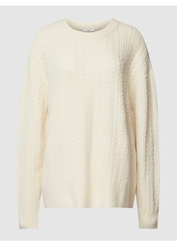 Sweter z dzianiny z wzorem warkocza ze sklepu Peek&Cloppenburg  w kategorii Swetry damskie - zdjęcie 168332345
