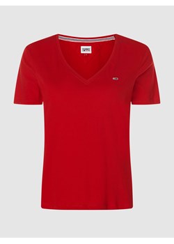 T-shirt o kroju slim fit z bawełny ekologicznej ze sklepu Peek&Cloppenburg  w kategorii Bluzki damskie - zdjęcie 168332647