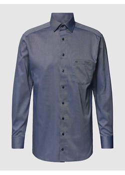 Koszula biznesowa o kroju modern fit z wyhaftowanym logo model ‘Global’ ze sklepu Peek&Cloppenburg  w kategorii Koszule męskie - zdjęcie 168332798