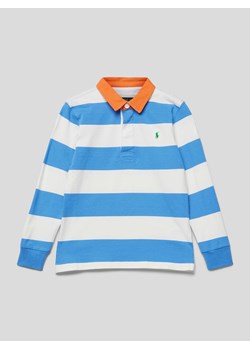 Koszulka polo z długim rękawem i wzorem w paski ze sklepu Peek&Cloppenburg  w kategorii T-shirty chłopięce - zdjęcie 168333018