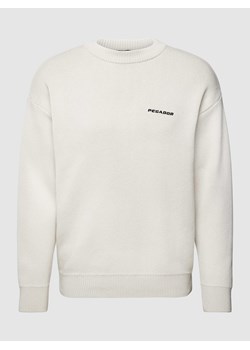 Sweter z dzianiny z wyhaftowanym logo ze sklepu Peek&Cloppenburg  w kategorii Swetry męskie - zdjęcie 168333386