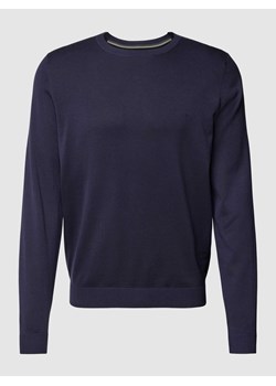 Sweter z dzianiny z prążkowanymi wykończeniami ze sklepu Peek&Cloppenburg  w kategorii Swetry męskie - zdjęcie 168333518