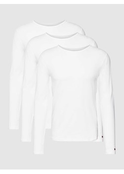 Bluzka z długim rękawem z wyhaftowanym logo w zestawie 3 szt. ze sklepu Peek&Cloppenburg  w kategorii Podkoszulki męskie - zdjęcie 168334908