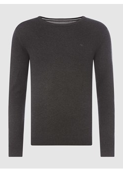 Sweter z dzianiny z wyhaftowanym logo ze sklepu Peek&Cloppenburg  w kategorii Swetry męskie - zdjęcie 168336055