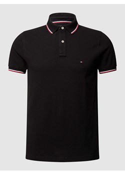 Koszulka polo o kroju slim fit z paskami w kontrastowym kolorze ze sklepu Peek&Cloppenburg  w kategorii T-shirty męskie - zdjęcie 168336439