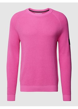 Sweter z dzianiny z naszywką z logo ze sklepu Peek&Cloppenburg  w kategorii Swetry męskie - zdjęcie 168336718