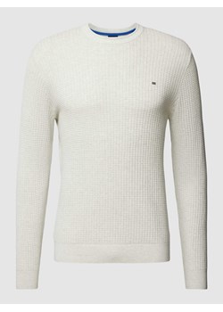 Sweter z dzianiny z fakturowanym wzorem ze sklepu Peek&Cloppenburg  w kategorii Swetry męskie - zdjęcie 168336829