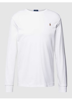 Bluzka o kroju slim fit z długim rękawem i wyhaftowanym logo ze sklepu Peek&Cloppenburg  w kategorii T-shirty męskie - zdjęcie 168337137