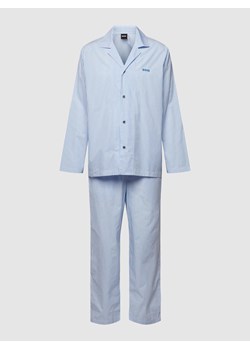 Piżama z wyhaftowanym logo model ‘Stripe Pyjama’ ze sklepu Peek&Cloppenburg  w kategorii Piżamy męskie - zdjęcie 168337809
