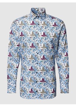 Koszula biznesowa o kroju modern fit ze wzorem na całej powierzchni model ‘Global’ ze sklepu Peek&Cloppenburg  w kategorii Koszule męskie - zdjęcie 168337829
