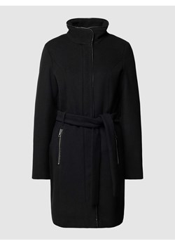 Płaszcz z wiązanym paskiem damski model ‘BESSY’ ze sklepu Peek&Cloppenburg  w kategorii Płaszcze damskie - zdjęcie 168338287