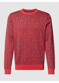 Sweter z dzianiny z okrągłym dekoltem ze sklepu Peek&Cloppenburg  w kategorii Swetry męskie - zdjęcie 168339205